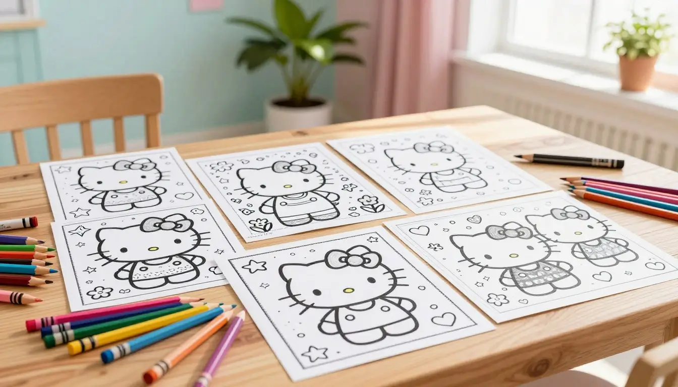 coloring pages hello kitty