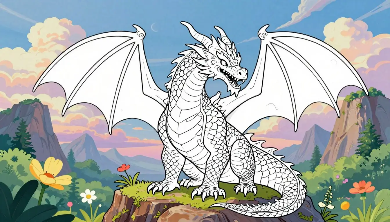 dragon coloring pages