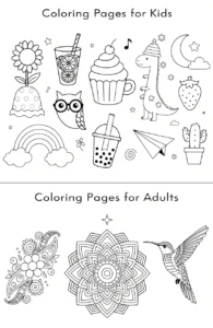 Free Coloring Pages for Kids and Adults