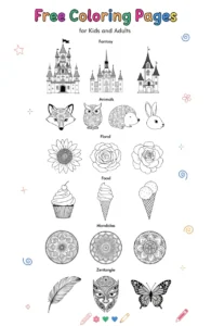 Free Coloring Pages for Kids and Adults