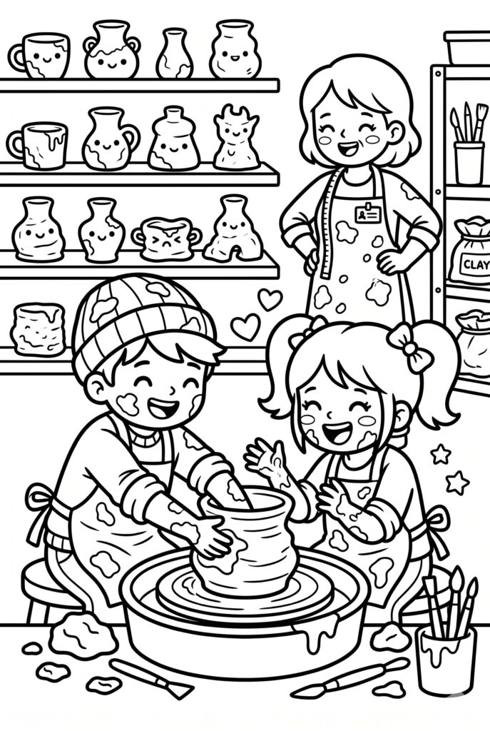 simple coloring pages for kids PDF