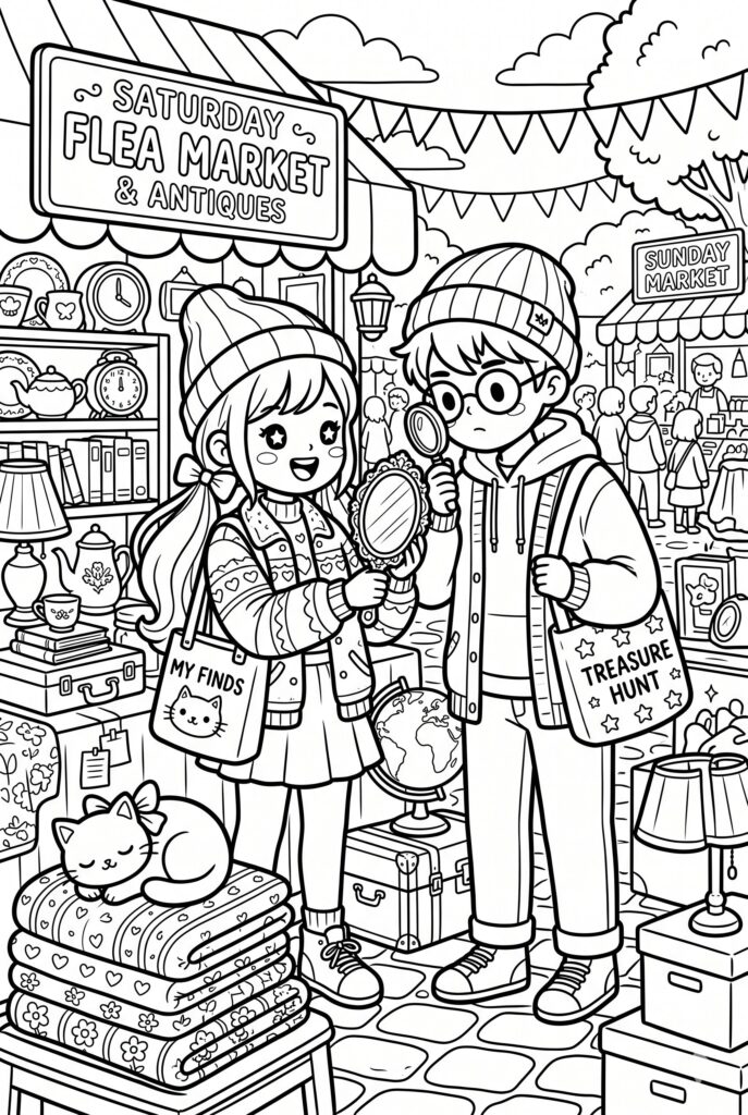 simple coloring pages for kids PDF