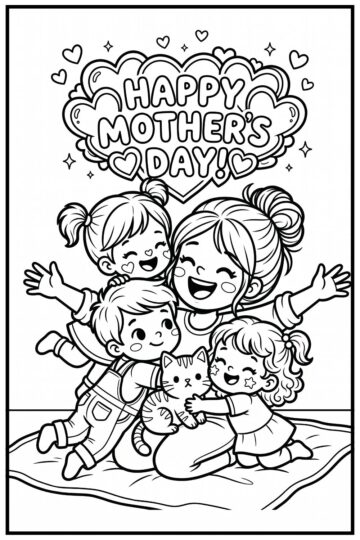 Printable Mother's Day Coloring pages