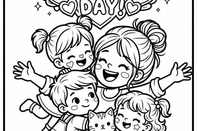Printable Mother's Day Coloring pages