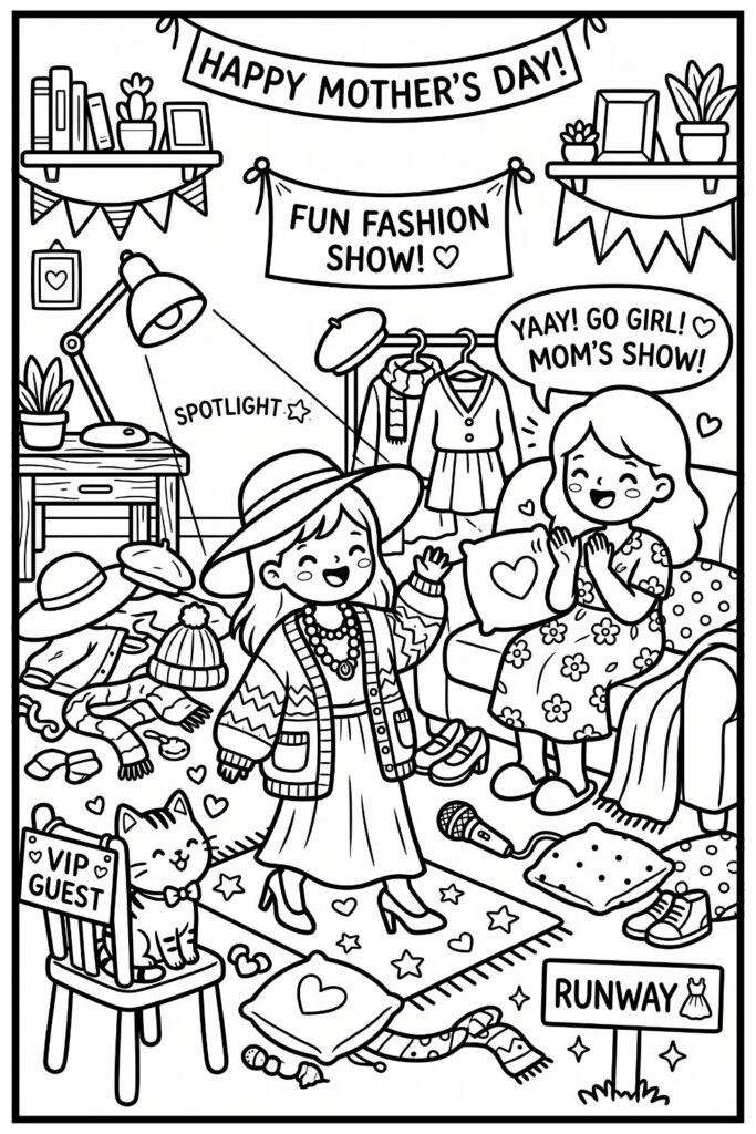 mothers day coloring book printable