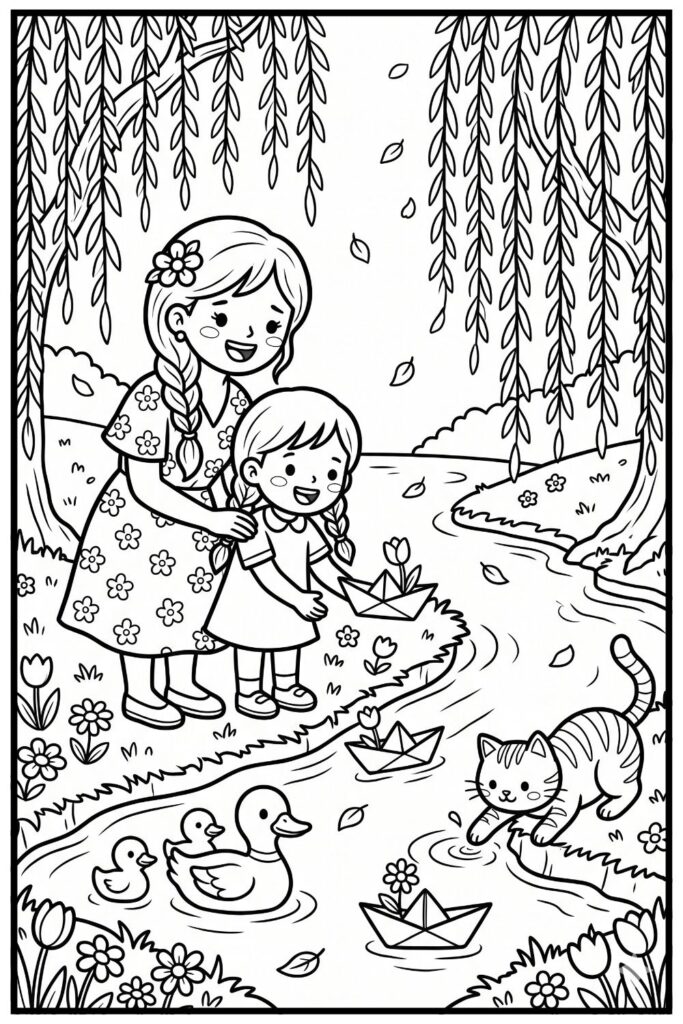 mothers day coloring book printable