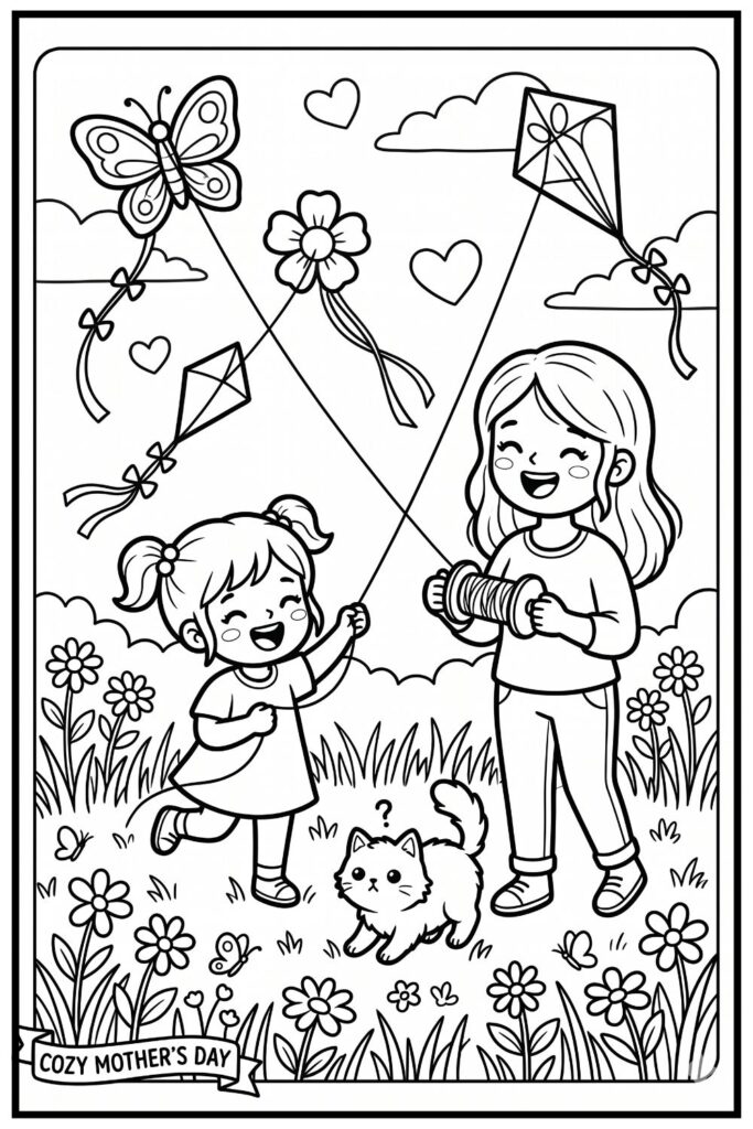 mothers day coloring book printable