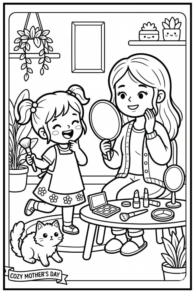 mothers day coloring book printable